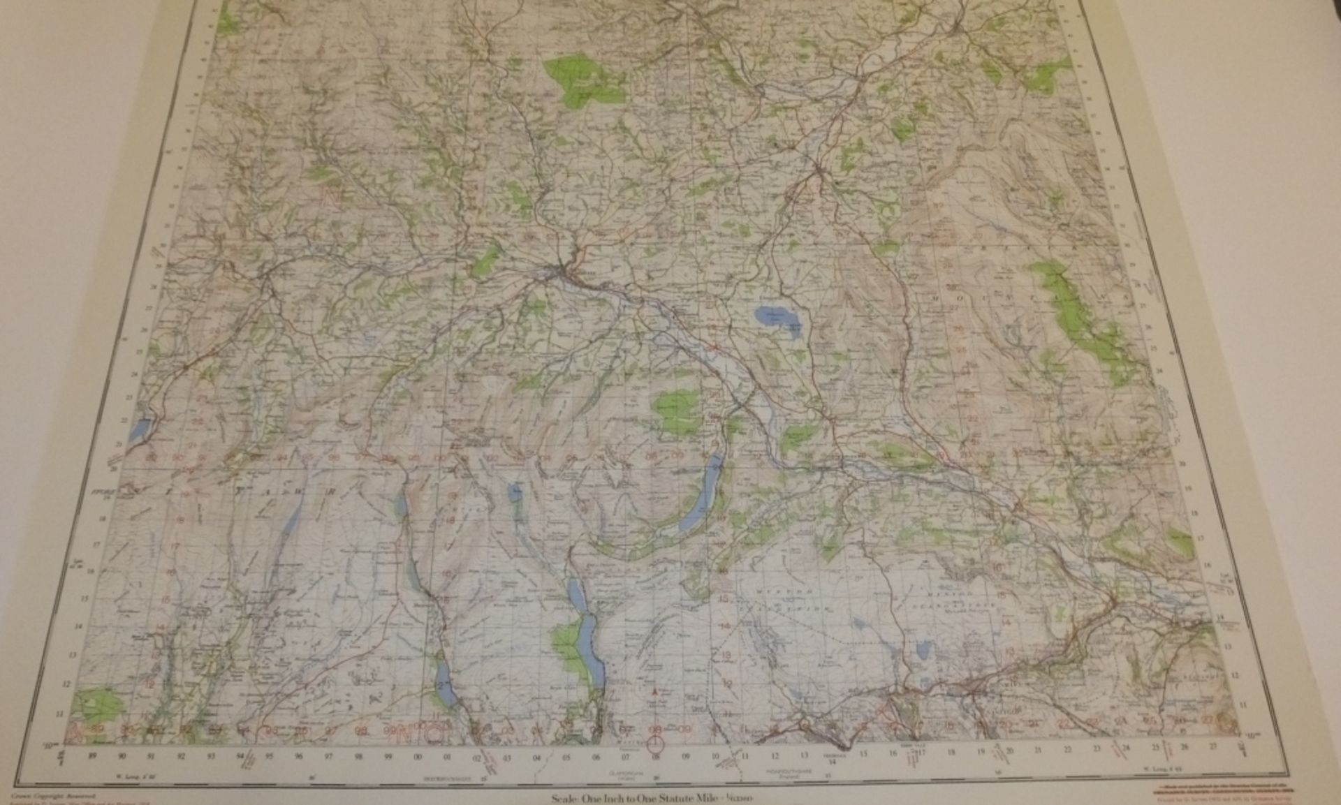 23x ENGLAND & WALES MAP BRECON 1INCH 1MILE 1958 7TH SERIES 3GSGS SHEET 141 - Bild 4 aus 5