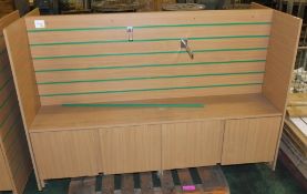 Wooden Double Sided Display Unit L184 x W80 x H120cm