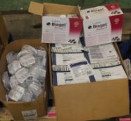 2x Boxes of Latex Biogel Surgical Gloves, Coviden Abdominal Pads, Carefusion Airlife Tubes