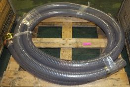 Suction hose (reinforced wall) with filter