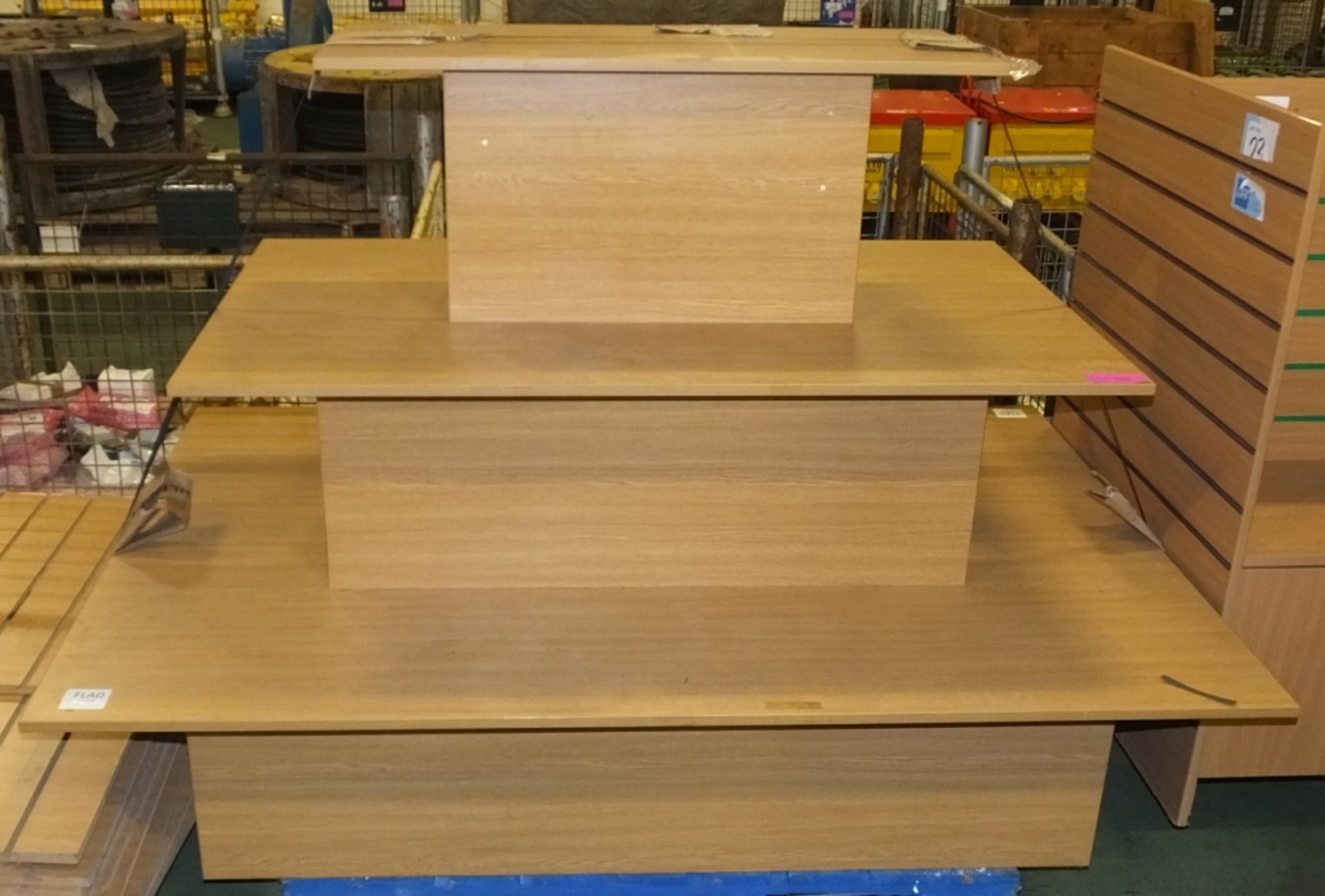 Wooden 3 - Tier Display Unit L180 x W120 x H128cm