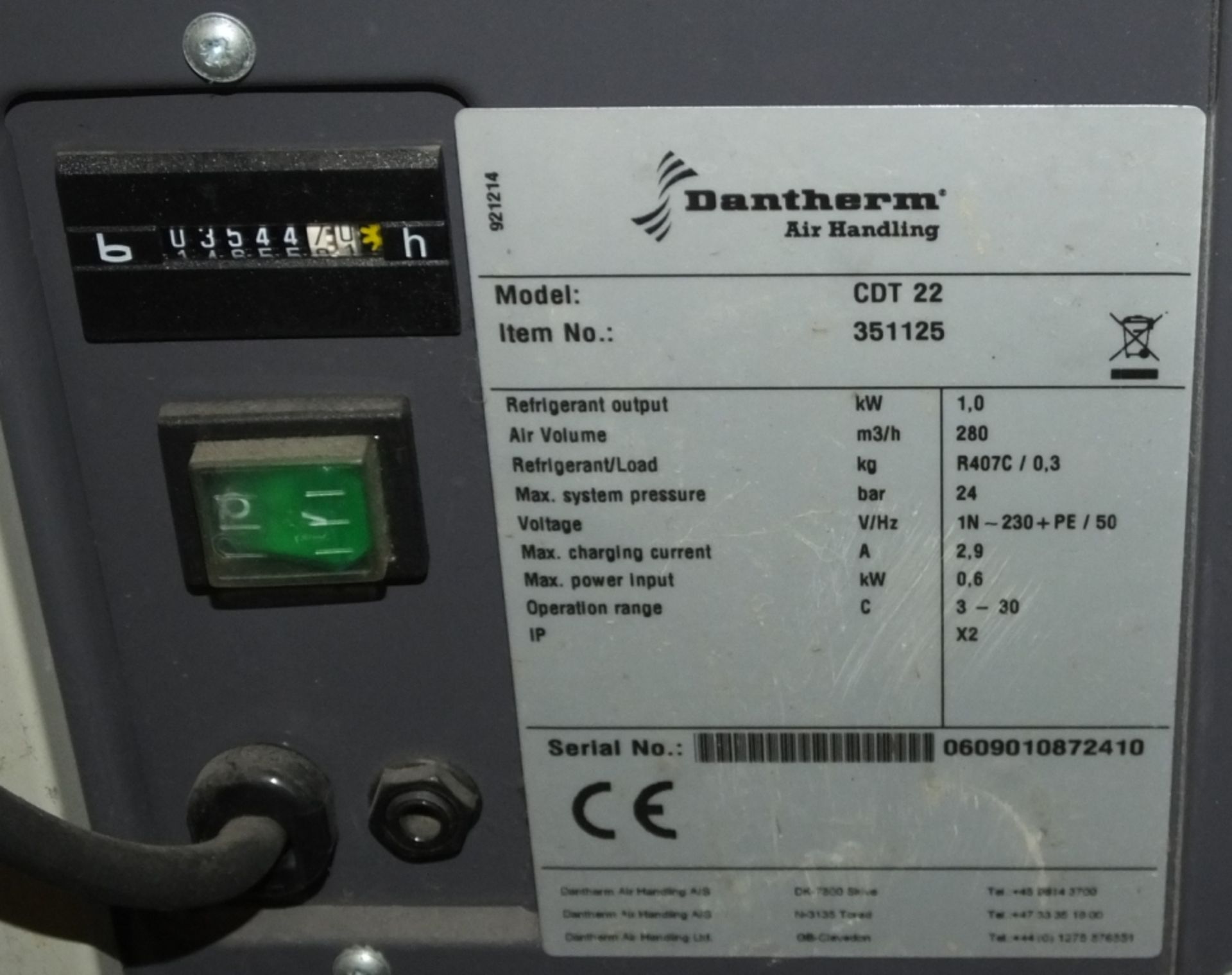 Dantherm DT22 Bulding Dehumidfier - Image 4 of 4