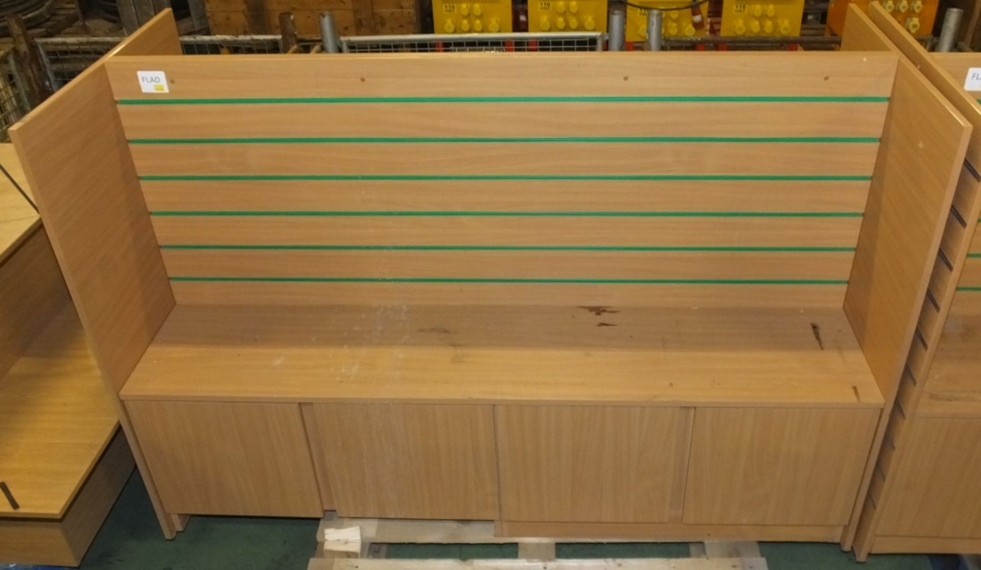 Wooden Double Sided Display Unit L184 x W80 x H120cm