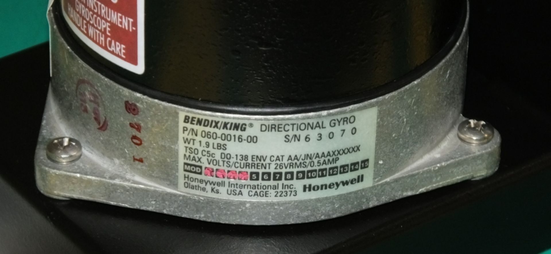 Bendix / King KSG 105 Directional Aviation Gyroscope P/N 060-0013-01 - Bild 2 aus 4