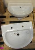2x Ceramic Sink Basins