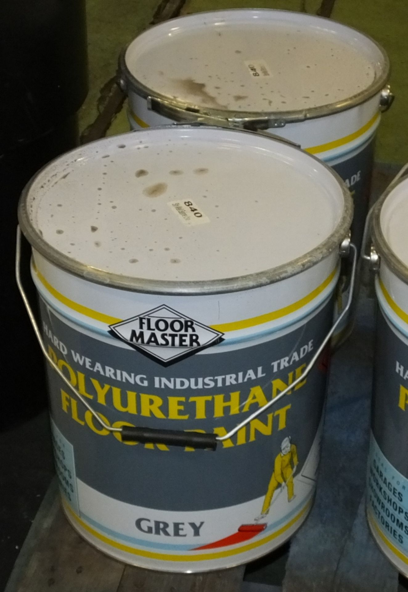 2x Floormaster Hard Wearing Industrial Trade Polyurethane Floor Paint - GREY - 20LTR