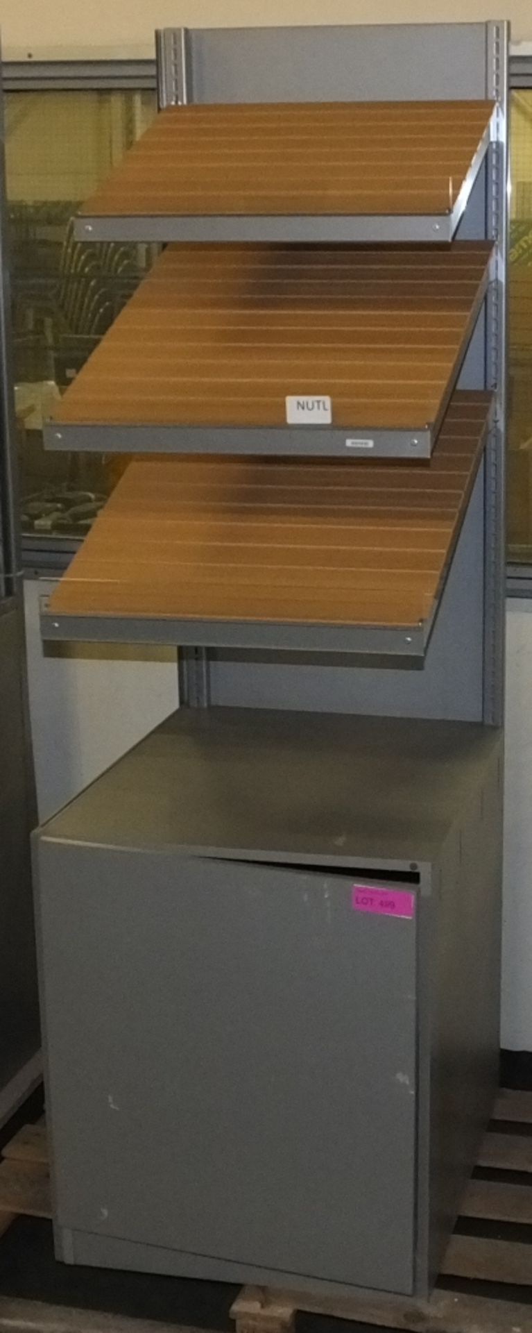 Product display cabinet with under counter cupboard