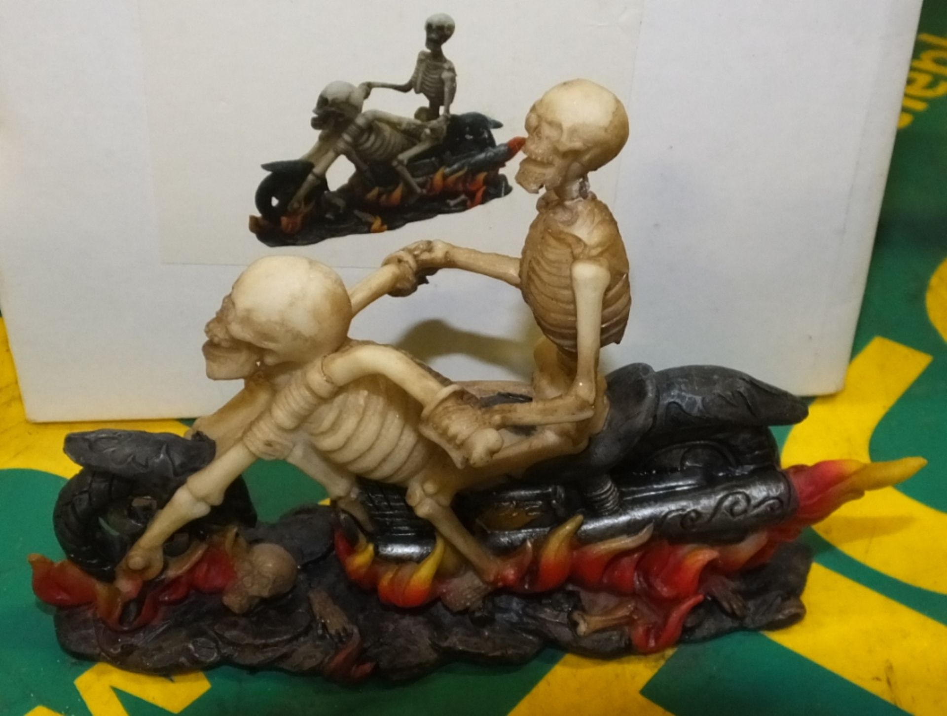 Skeleton on Motorbike Ornament