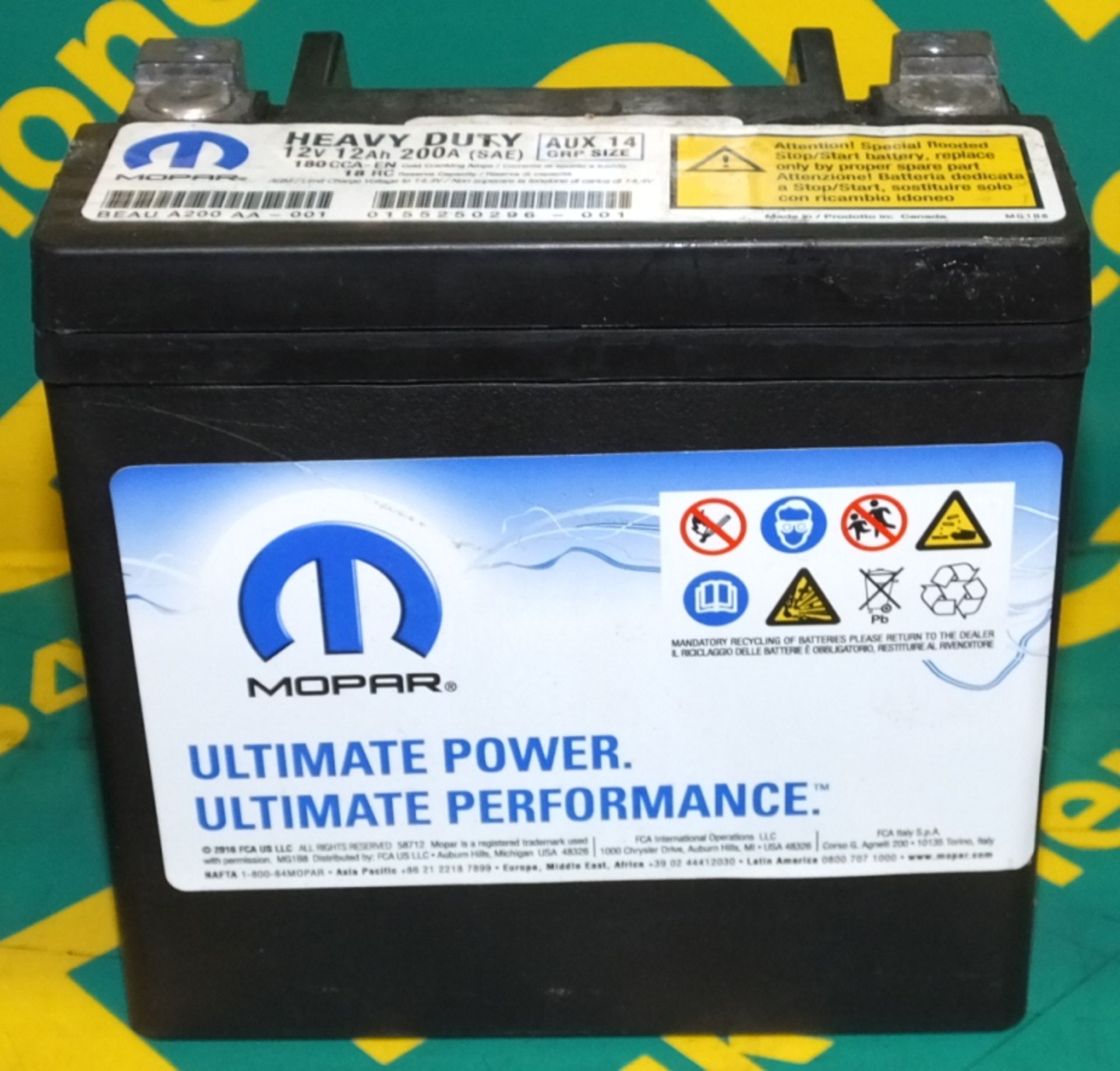 Mopar Ultimate Power Battery Heavy Duty 12V 12Ah