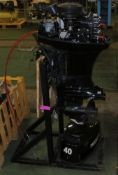 Parsons Electric Start 40HP 2 stroke Outboard engine - low hours - T40FW, with stand