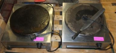 2x Pancake making hotplates