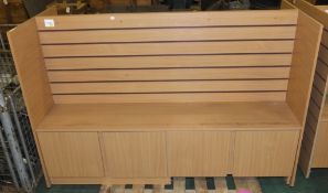 Wooden Double Sided Display Unit L184 x W80 x H120cm