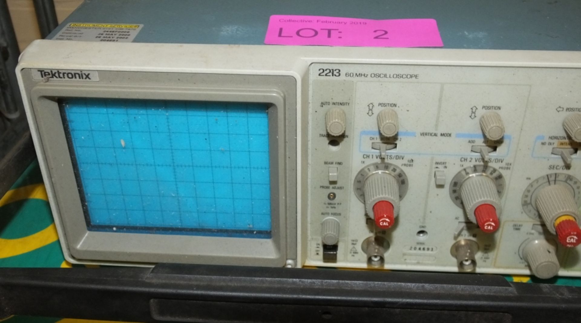 Tektronix 2213 60MHZ Oscilloscope (as spares) - Image 3 of 3