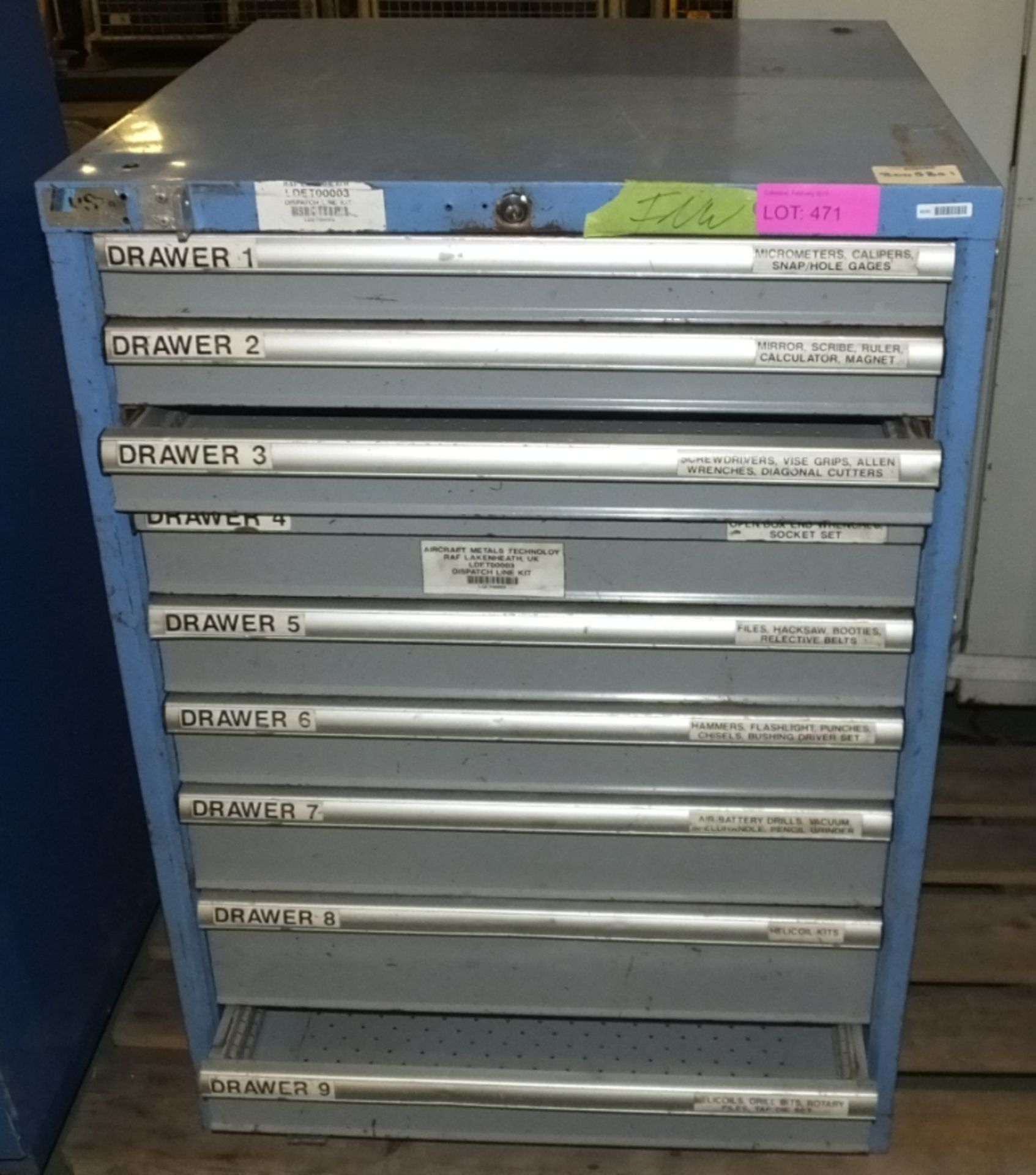 9 Drawer Lista tool cabinet