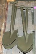 4x Ex MoD Short handled shovels / spades