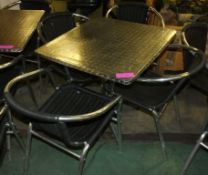 2ft metal table with 4 chairs