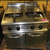 Baron Gas powered Twin Basket Deep Fat Fryer