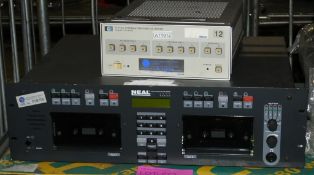 HP 11713A Attenuator / Switch Driver, Neal 6000 dual cassette recorder