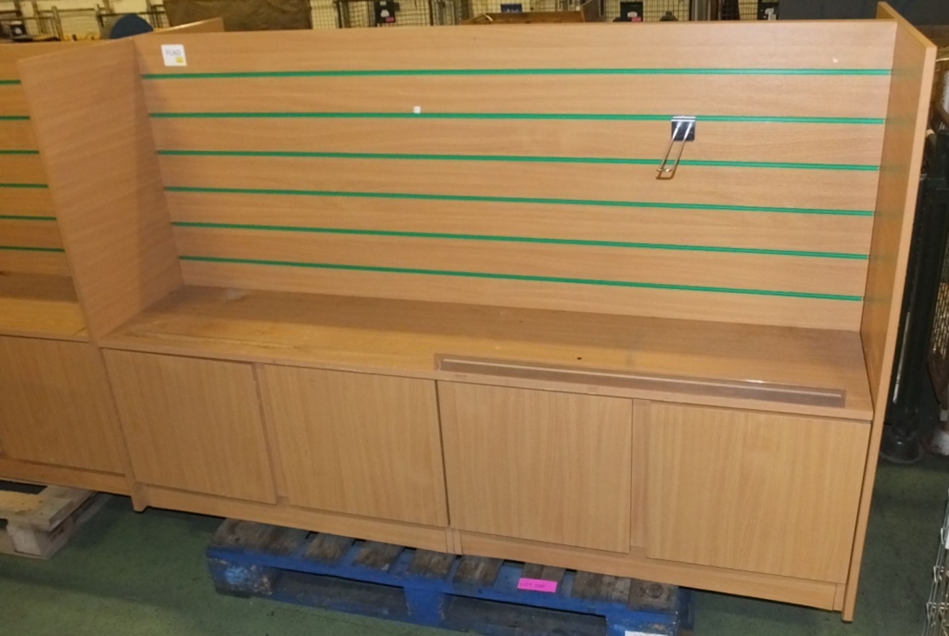 Wooden Double Sided Display Unit L184 x W80 x H120cm