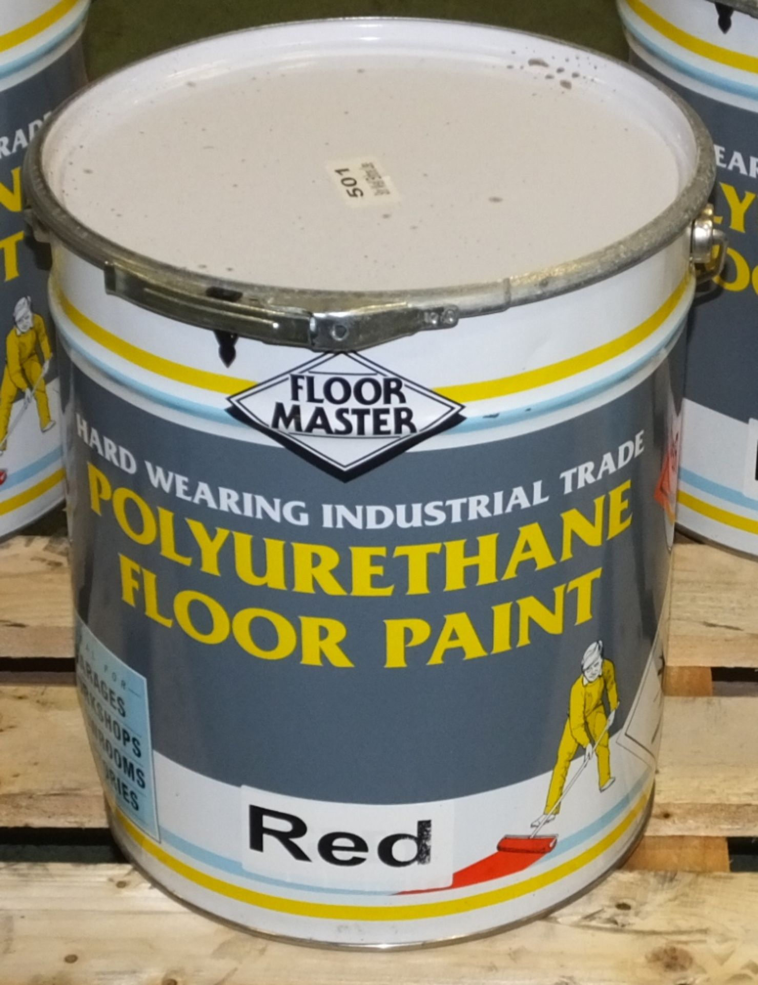 Floormaster Hard Wearing Industrial Trade Polyurethane Floor Paint - RED - 20LTR