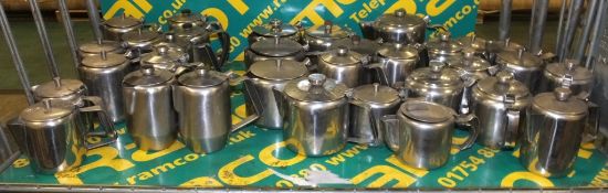 31x Metal Tea Pots