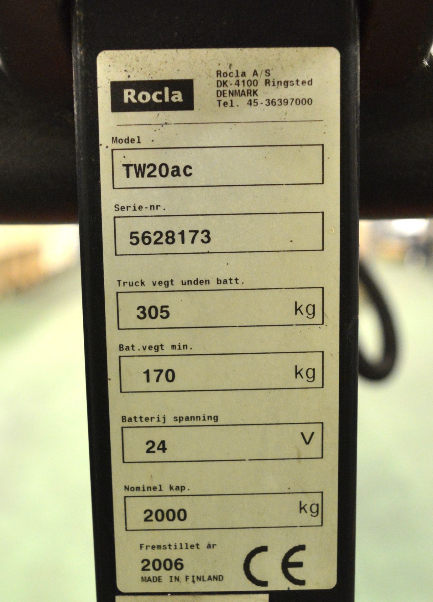 BM Load Tester with Rocla TW20ac Pallet Truck. BM Anchor Pin. - Image 3 of 5