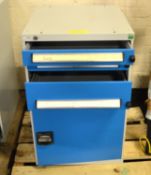 3 Drawer Tool Cabinet with Cupboard Under W500 x D530 x H800mm.