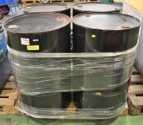 4x 55gal Empty Oil Drum.