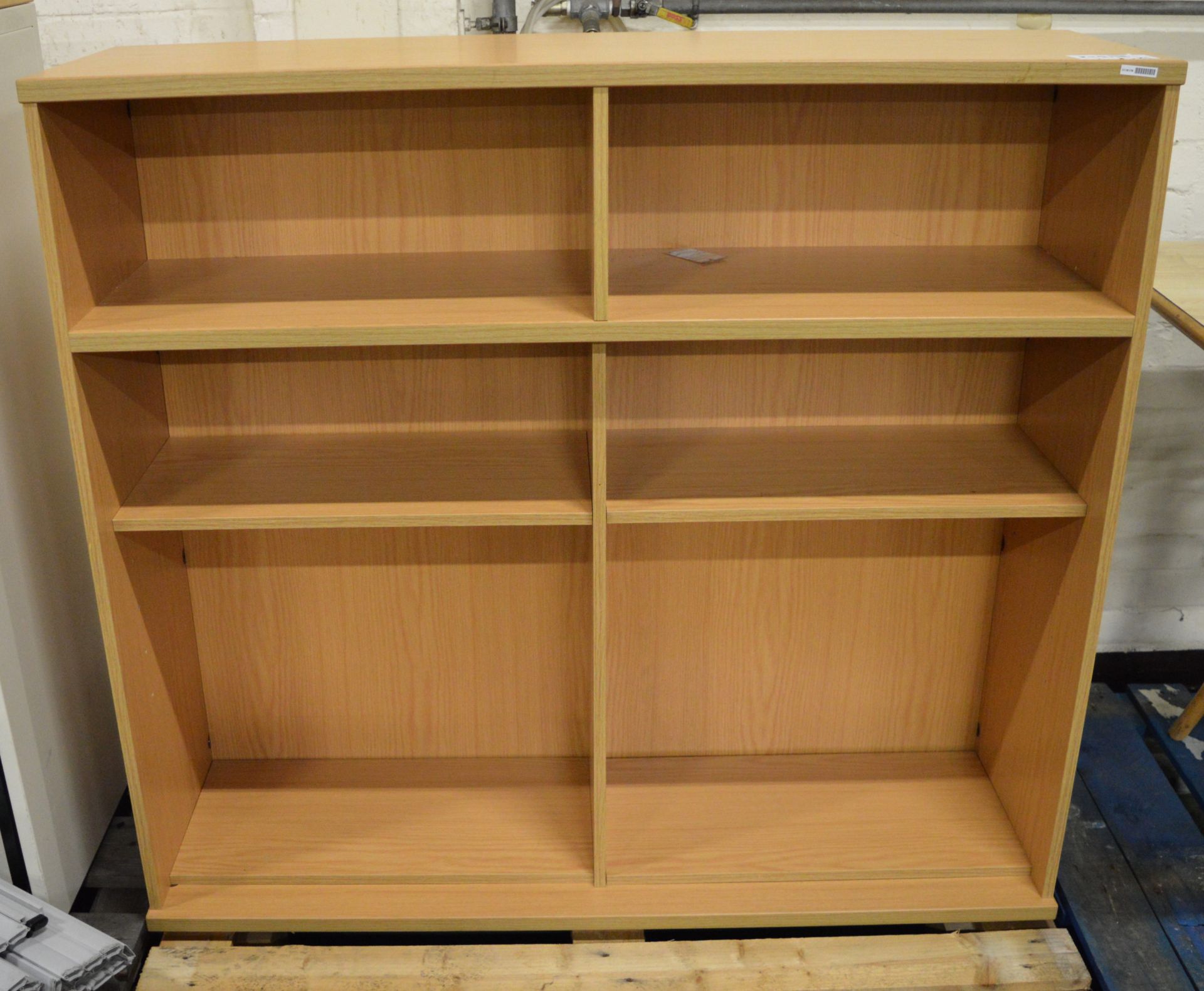 Oak Effect Shelving Unit L 1200 x W 360 x H 1090mm.