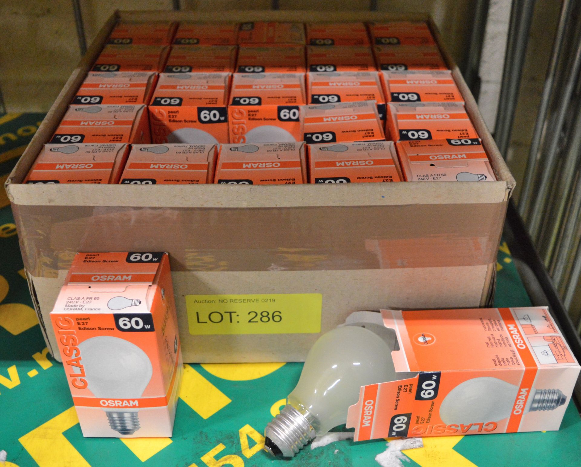 1x Box of 25 Osram 60W ES Light Bulbs.