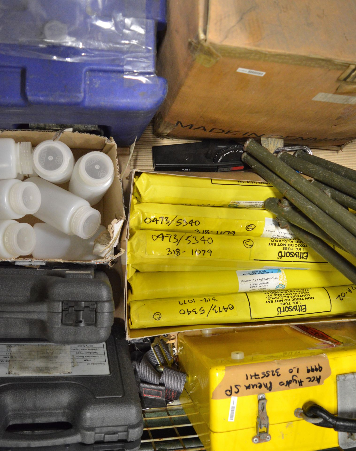 Tool Case, Ethysord Tube, Filter, Tape. Approx 100x Polypropylene Ball. Sample Bottles. Wo - Image 2 of 2