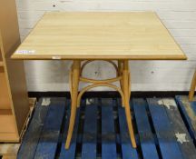 Wooden Table L850 x W850 x H770mm.