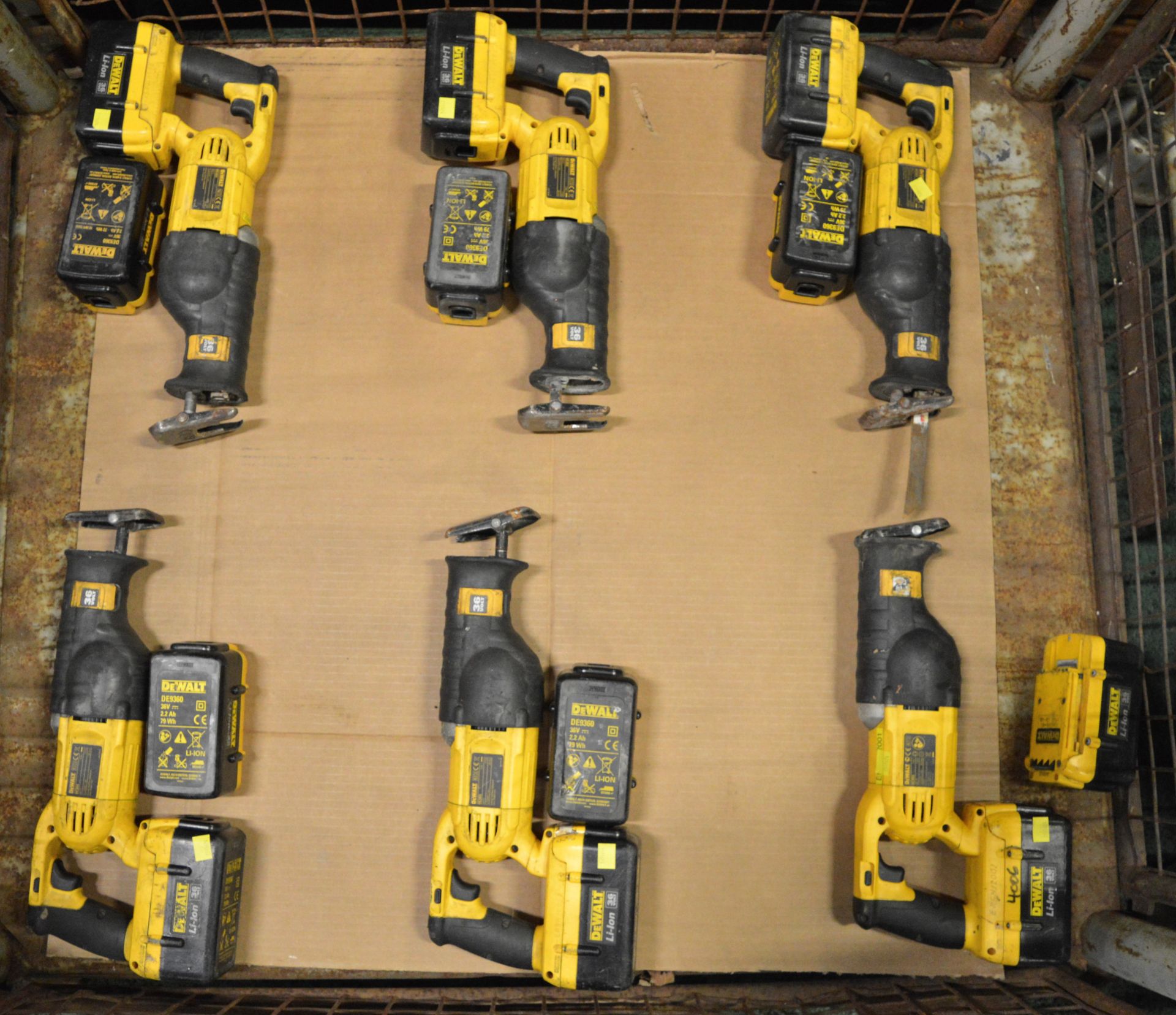 6x DeWalt DC305KL Reciprocating Saw & Battery.