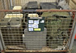 3x Paraffin Heater. 3x Waste Bin Lids. 4x Norwegian Food Container. Lightweight Tarpaulin/