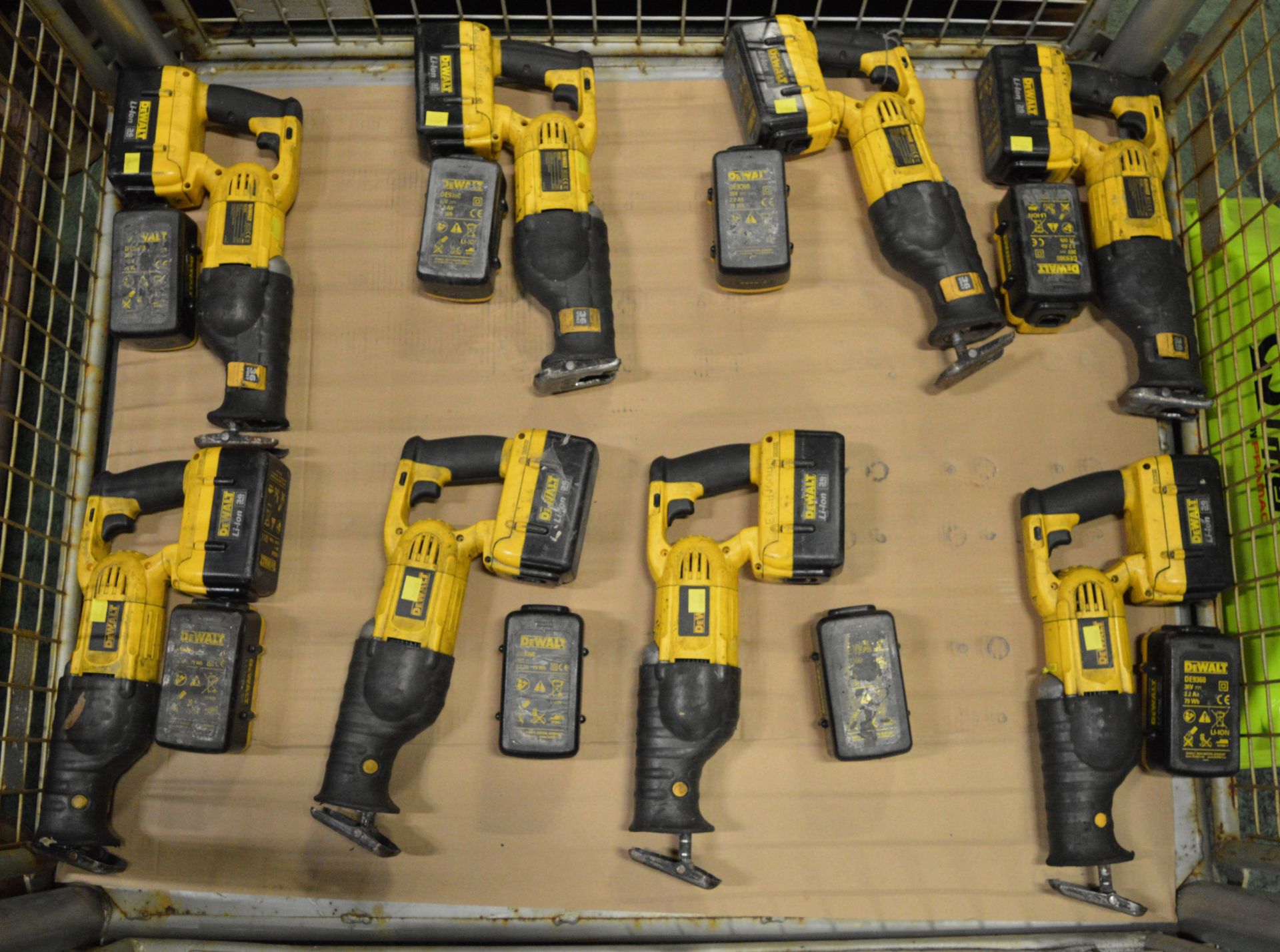 8x DeWalt DC305KL Reciprocating Saw & Battery.