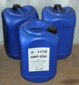 3x OEP-250 0-1178 25ltr. COLLECTION ONLY.