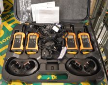 Motorola Two-Way Radio Set with Chargers in Carry Case.