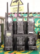 4x Thrane & Thrane Sailor SP3510 Walkie-Talkie with 6 Way Rapid Charger.