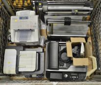 Dell Laser MFP 1815dn, Brother Fax 8360P, HP Scanjet N6350, Cutting Boards.