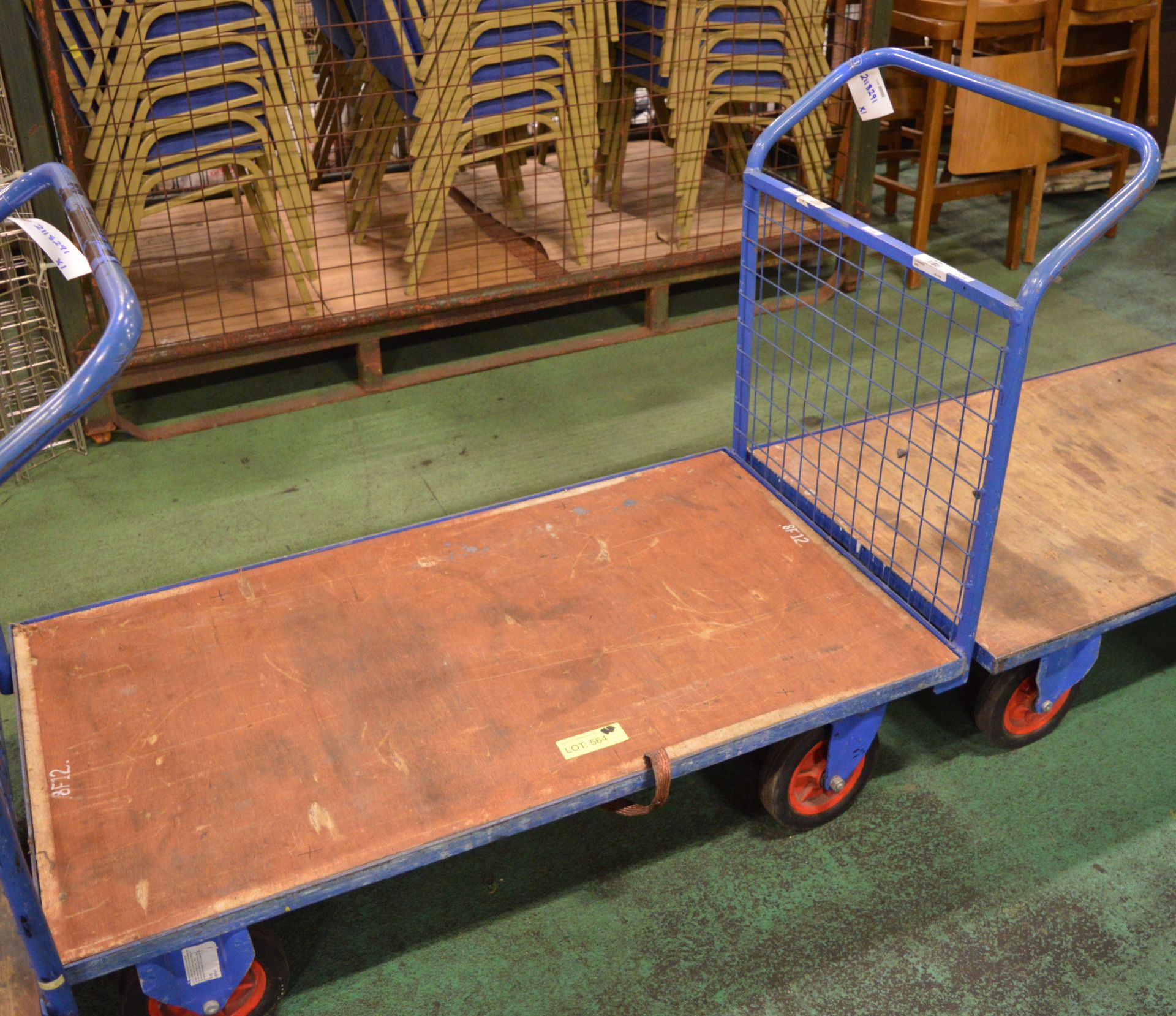 4 Wheel Trolley 1200 x 680mm excl. Handle.