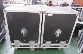 2x Moving Light cases. Dimensions: 67x51x87cm