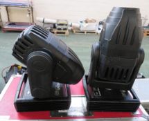 2x SGM 400 CMY moving heads complete with flightcase + 1 for spares