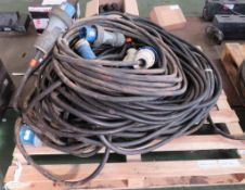 Pallet of assorted lengths 63a single phase M / F cables approximately 175m