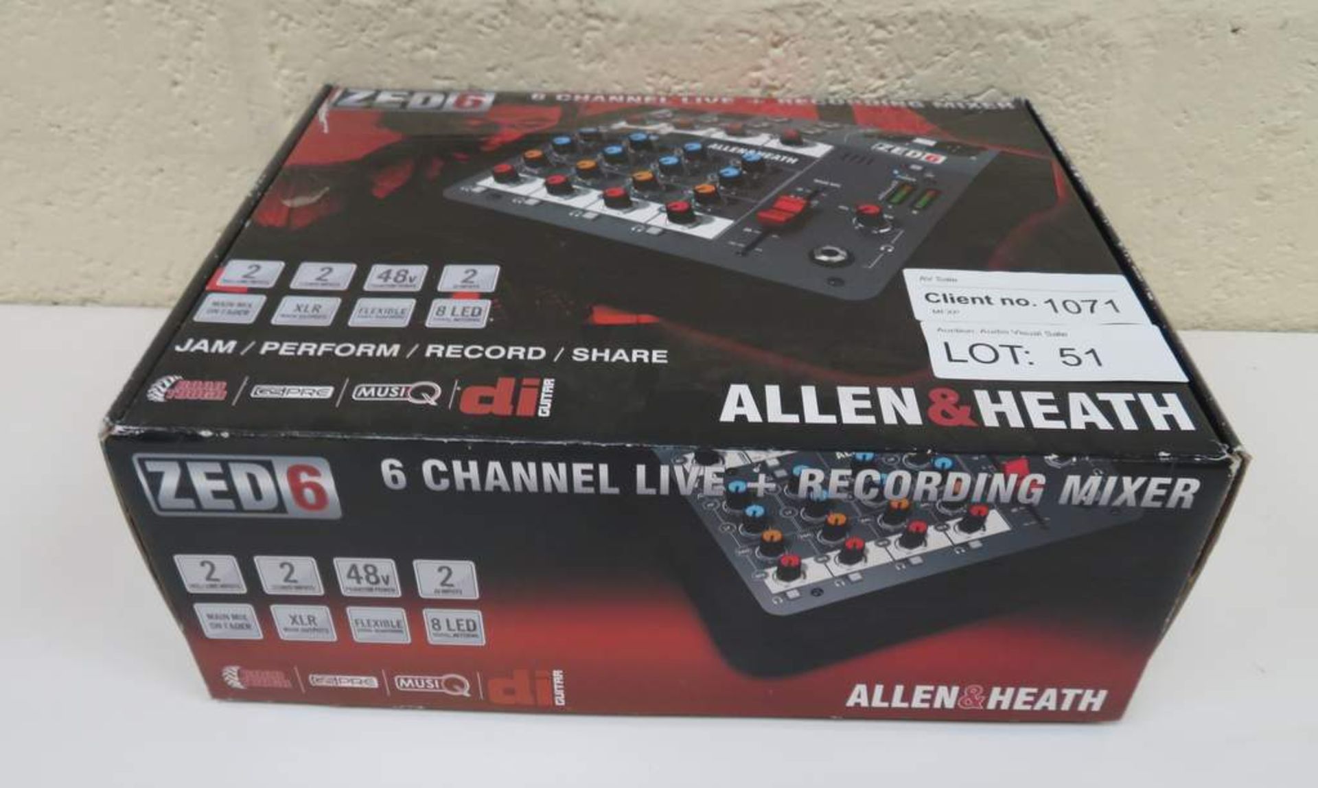 Allen & Heath Zed 6 sound mixer - New - Image 5 of 7