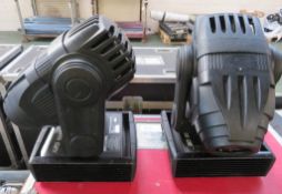 2x SGM 400 CMY moving heads complete with flightcase