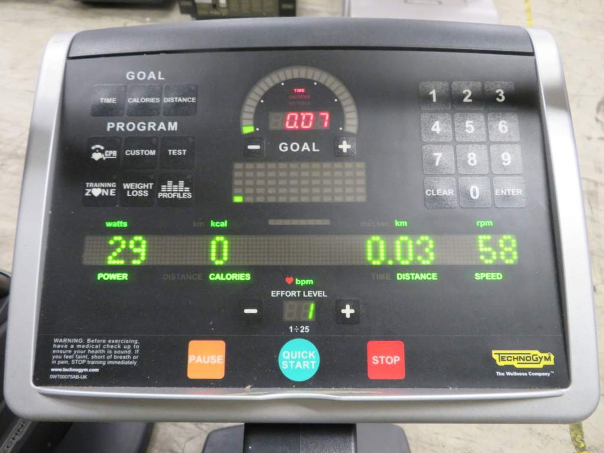 Technogym Excite 700 SP Upright Exercise Bike - Image 8 of 9