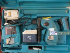 MAKITA BATTERY POWERED HAMMER DRILL C/W CARRY CASE