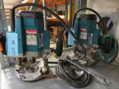 2 X MAKITA 3612C 110V PLUNGE ROUTERS