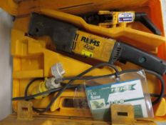 REMS TIGER 110V PIPE SAW C/W CASE