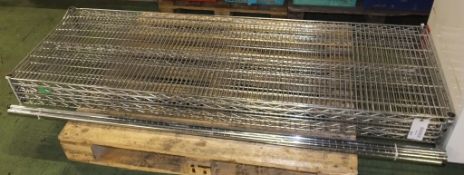 Metal Larder Racking - disassembled - 4 shelves - 4 uprights